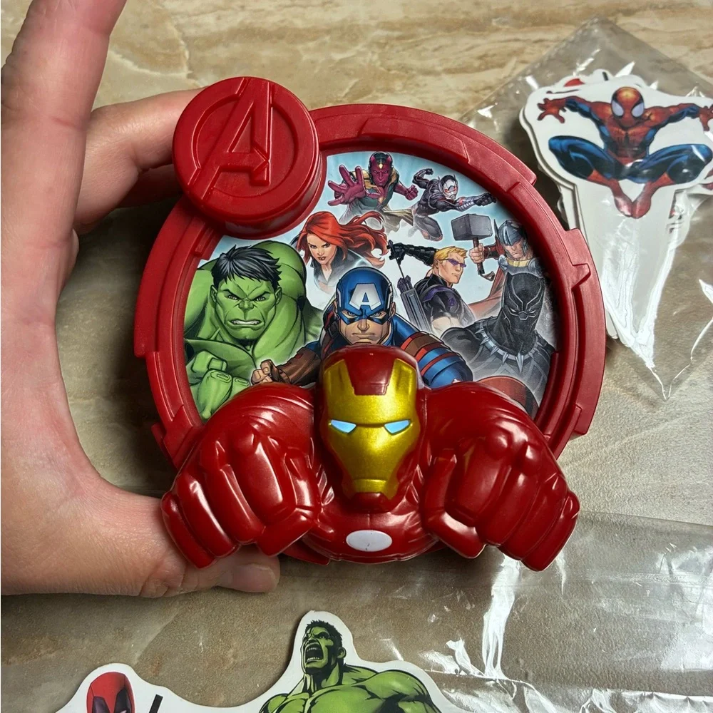 Marvel Avengers Birthday Banner backdrop background cake topper party set